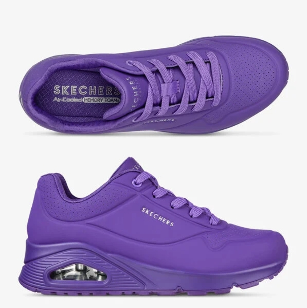 Skechers Purple Sneakers with Air Cushioning